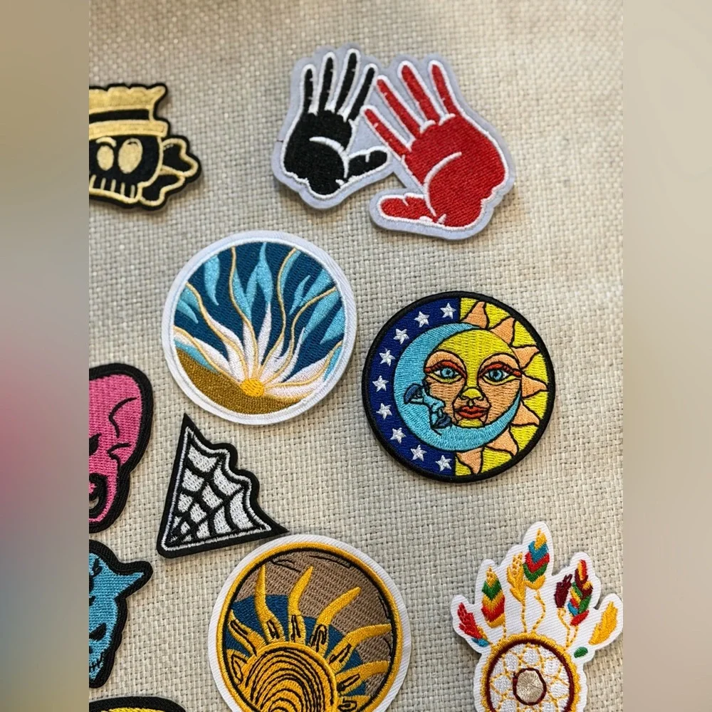 21 Iron On Patch Mixed Lot. Themes: Boho | Edgy | Celestial | Botanical